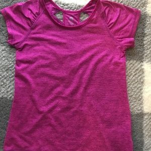 Girls pink active wear shirt